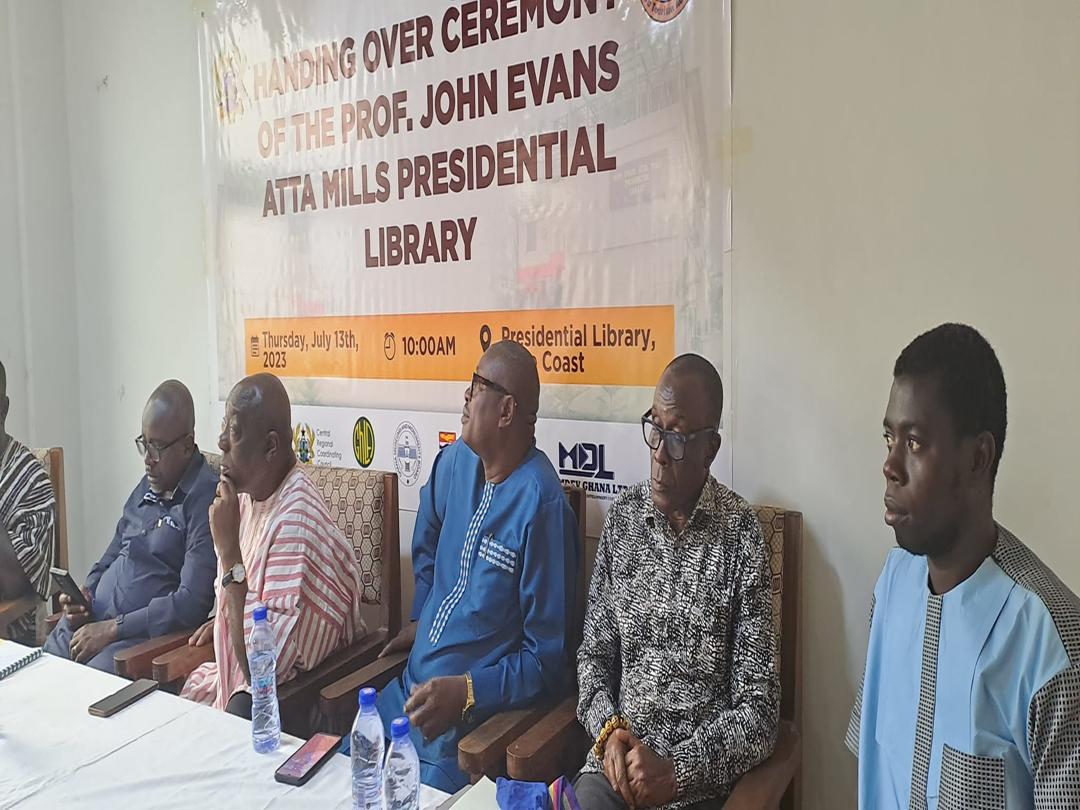 Handing over Atta-Mills Presidential Library